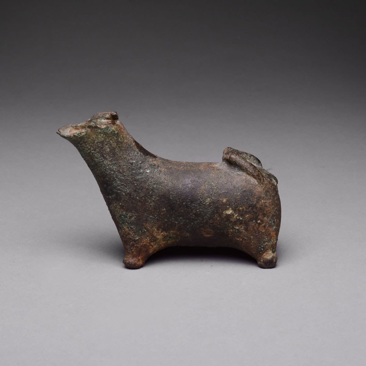 Iron Age Bronze Zoomorphic Sculpture, 900 BCE - 600 CE