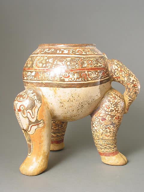 Tlaloc Effigy Tripod Vessel, 500 CE - 1000 CE