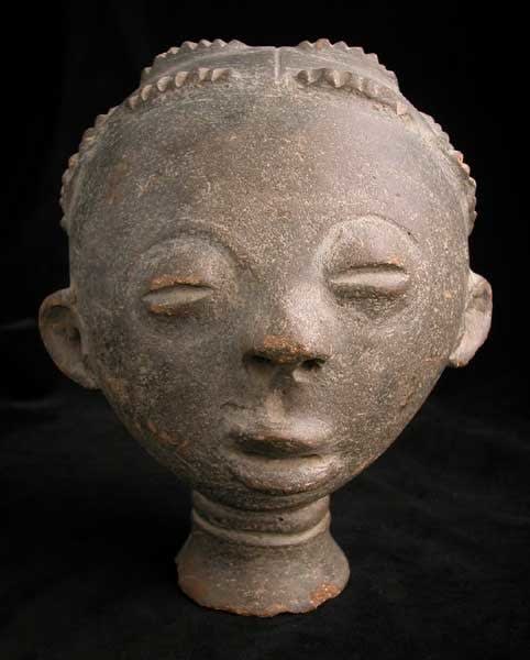 Akan Terracotta Funerary Head, 16th Century CE - 18th Century CE