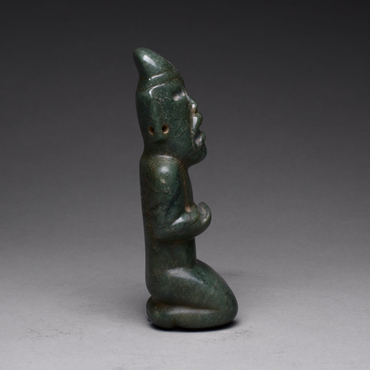 Olmec Jade Figure, 900 BCE - 500 BCE