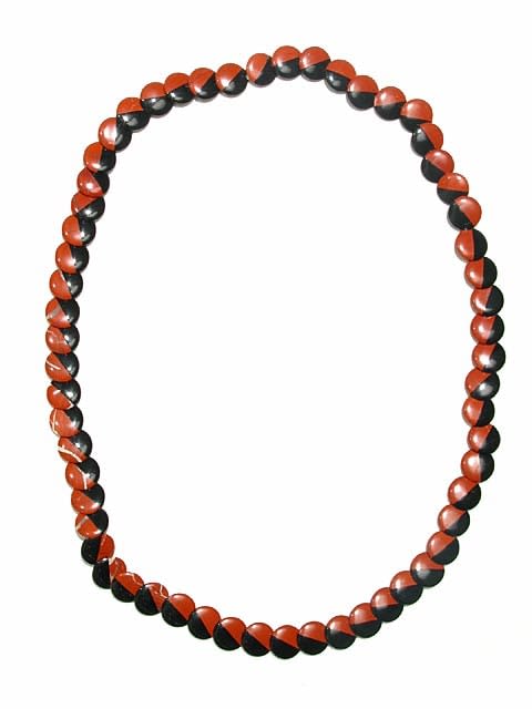 Black Onyx and Red Jasper Bead Necklace