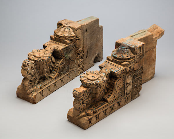 Pair of Wooden architectural elements