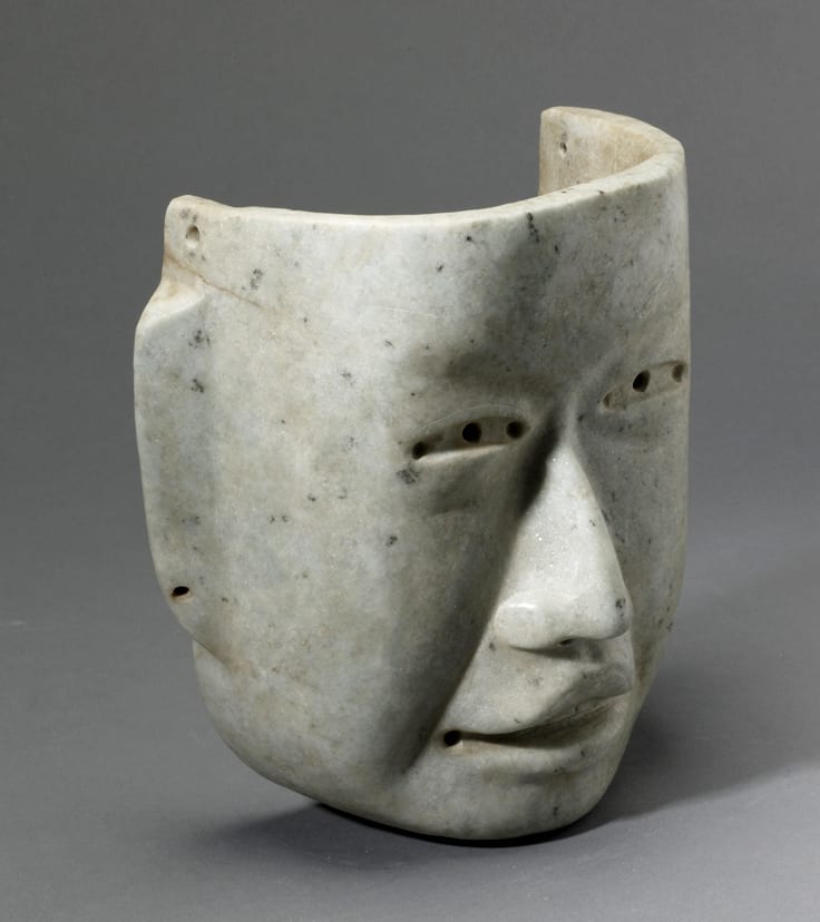 Olmec Pasquero Style Jade Mask, 900 BCE - 500 BCE