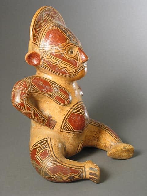 Guanacaste-Nicoya Terracotta Sculpture of a Seated Woman, 500 CE - 800 CE