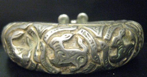 Islamic Silver Bracelet with Animal Reliefs, 800 CE - 1200 CE