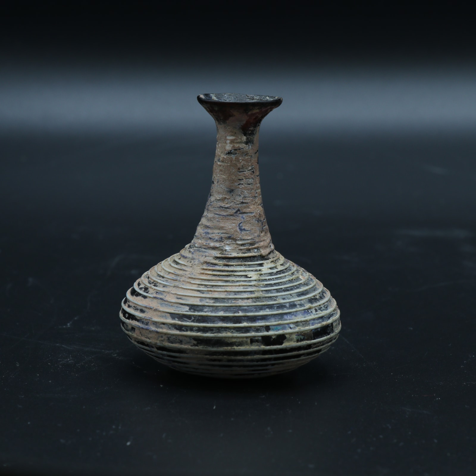 Roman Glass Bottle, 1st Century CE - 3rd Century CE