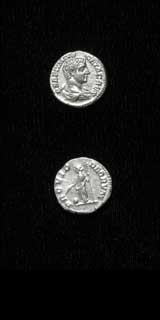 Silver Denarius of Geta Struck While Caesar, 202 CE - 209 CE