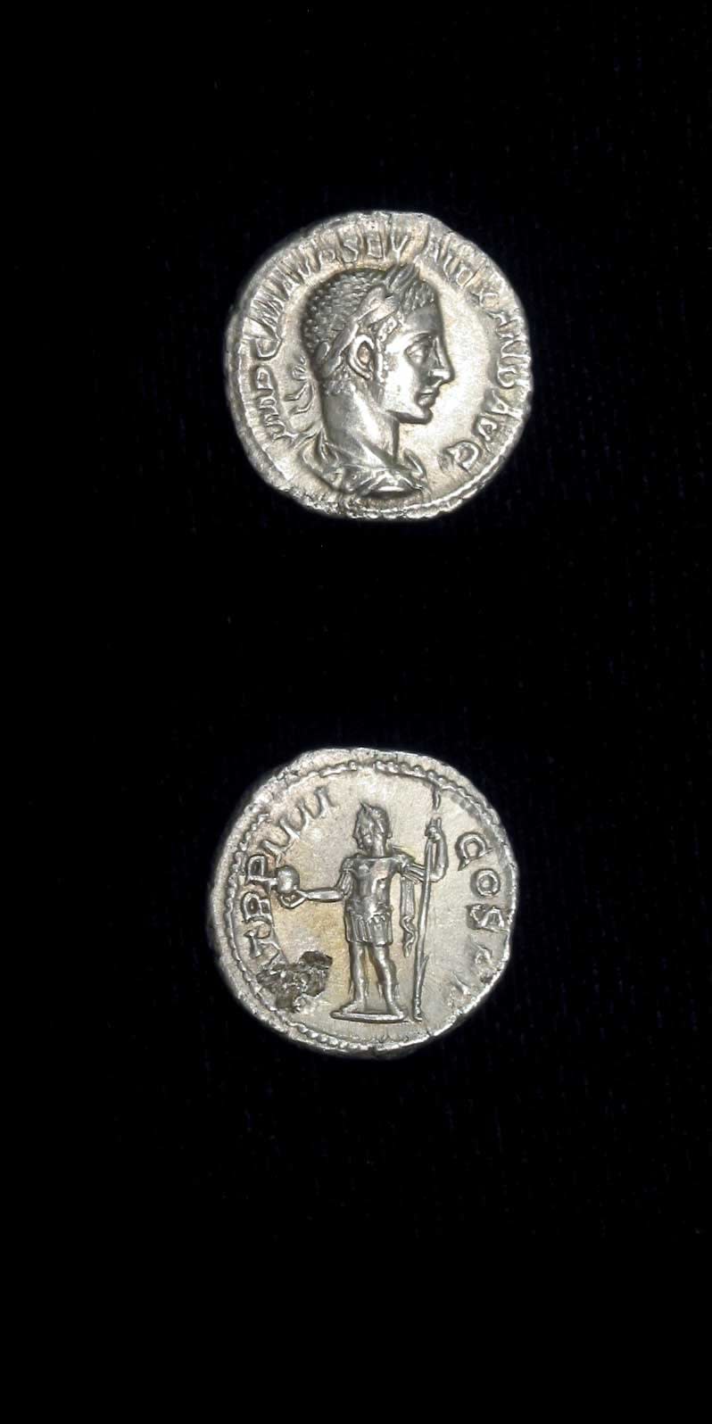 Silver Denarius of Emperor Severus Alexander, 222 CE - 228 CE