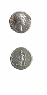 Silver Denarius of Emperor Hadrian, 117 CE - 138 CE
