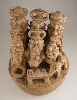 Igbo Terracotta Sculpture of a Family Group, 20th Century CE