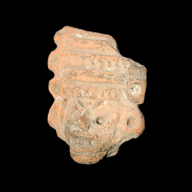 Mayan Terracotta Head, 200 CE - 600 CE
