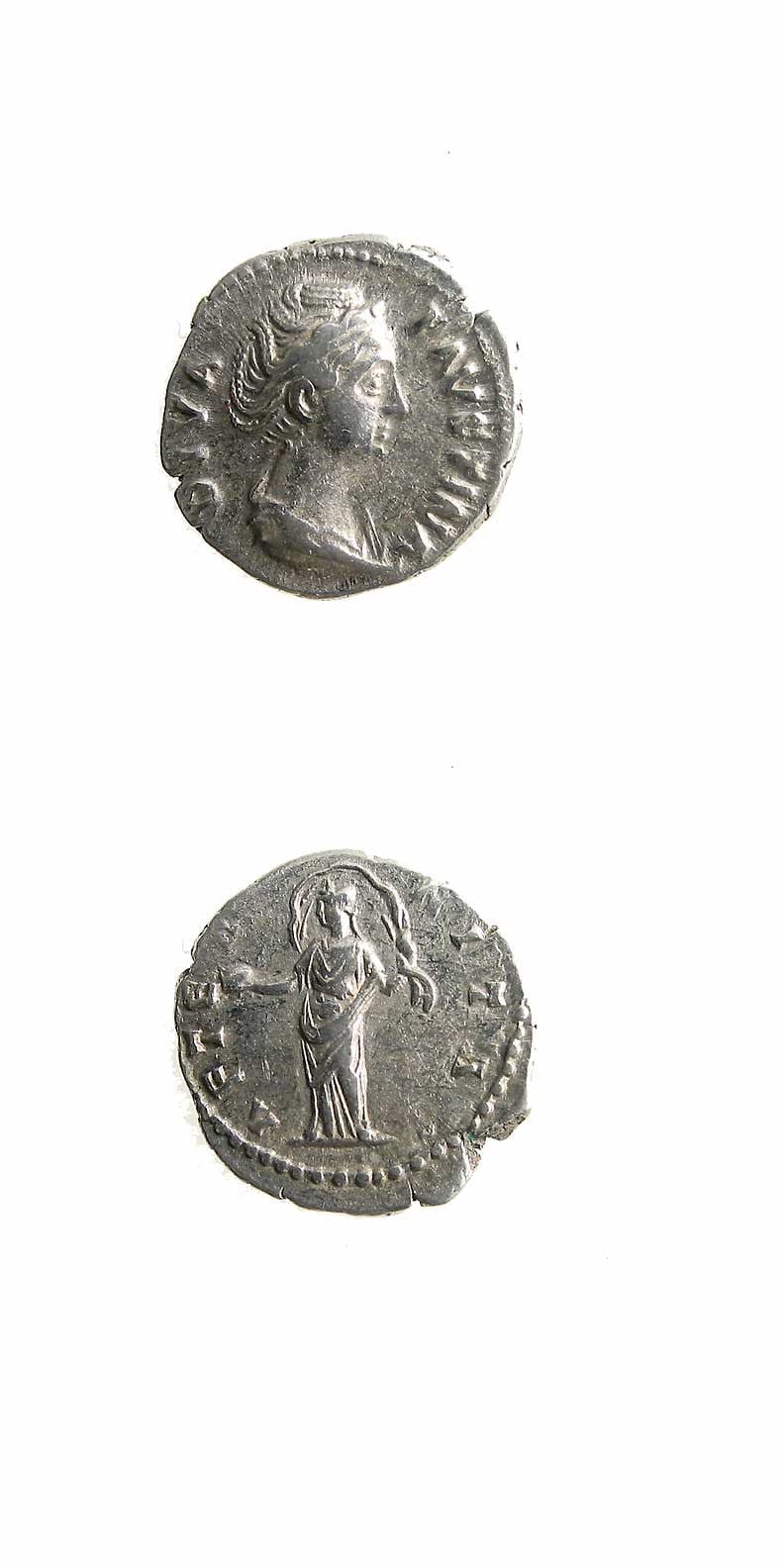 Silver Denarius of Faustina Senior Issued Posthumously