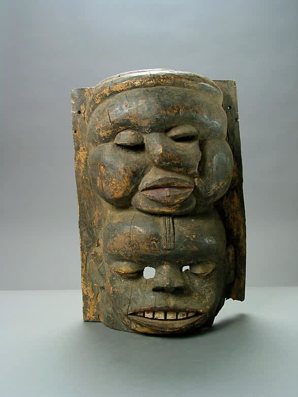 Ibibio Wooden Mask With Two Faces, 20th Century CE