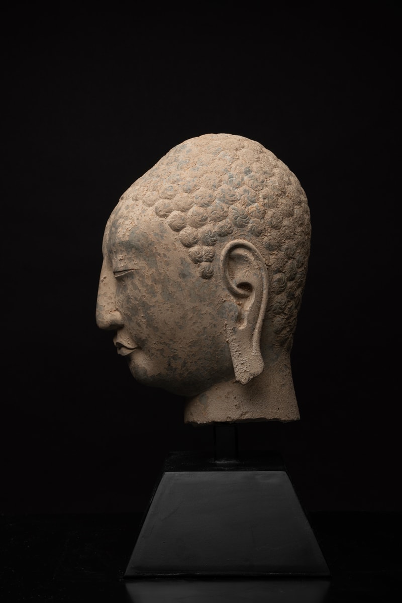 Northern Dynasties Stone Head of a Buddha, 386 CE - 577 CE