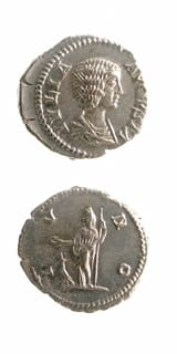 Silver Denarius of Empress Julia Domna, 196 CE - 211 CE