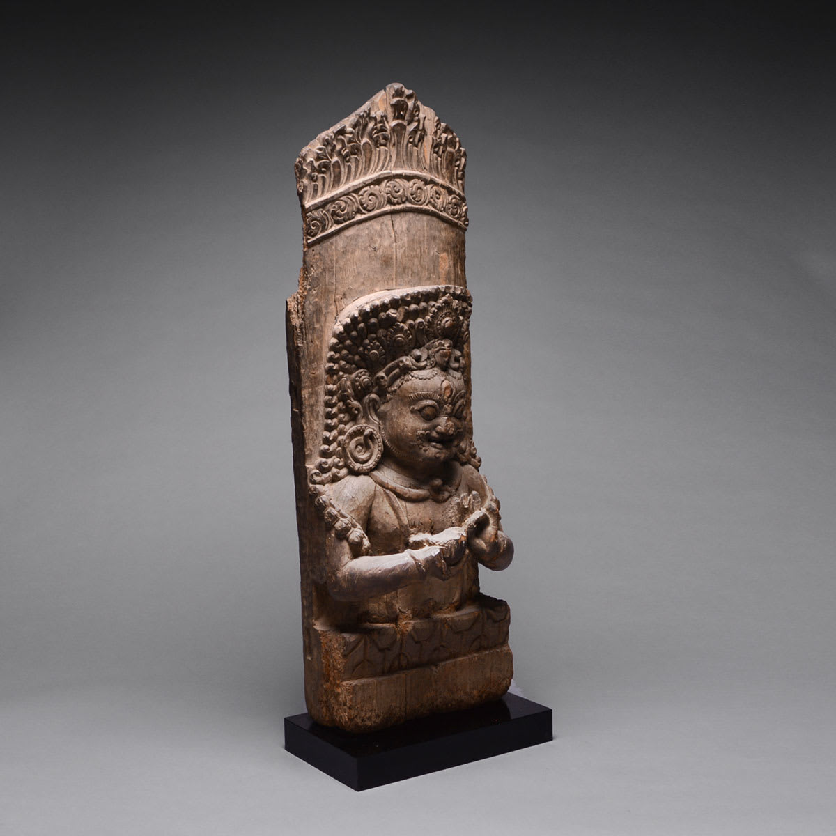 Wooden Stele of Bhairava, 15th Century CE - 16th Century CE