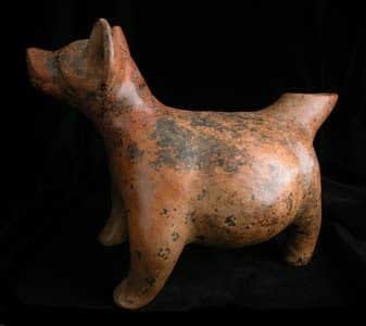Colima Vessel in the Form of a Dog, 300 BCE - 300 CE