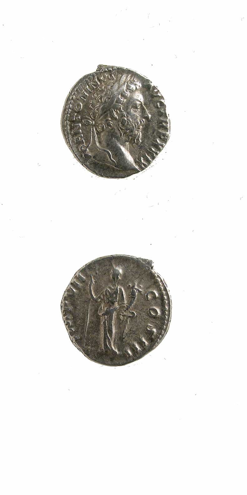 Silver Denarius of Emperor Marcus Aurelius, 161 CE - 180 CE