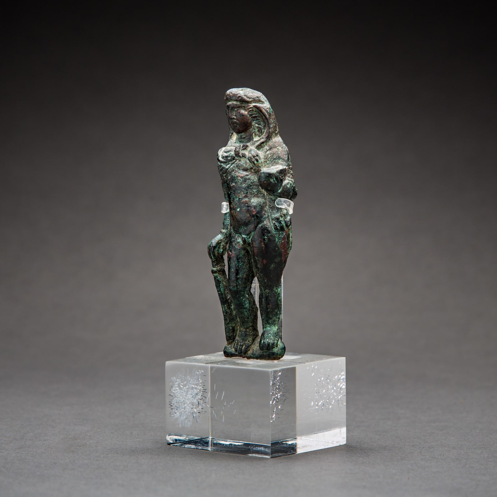 Roman Bronze Applique Sculpture of Herakles, 100 CE - 300 CE