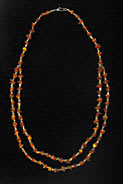 Necklace Of Egyptian Faience Beads Strung With Genuine Amber Beads., 1600 BCE - 1100 BCE