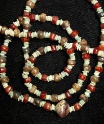 Faience, Jasper and Agate Bead Necklace, 2100 BCE - 900 BCE