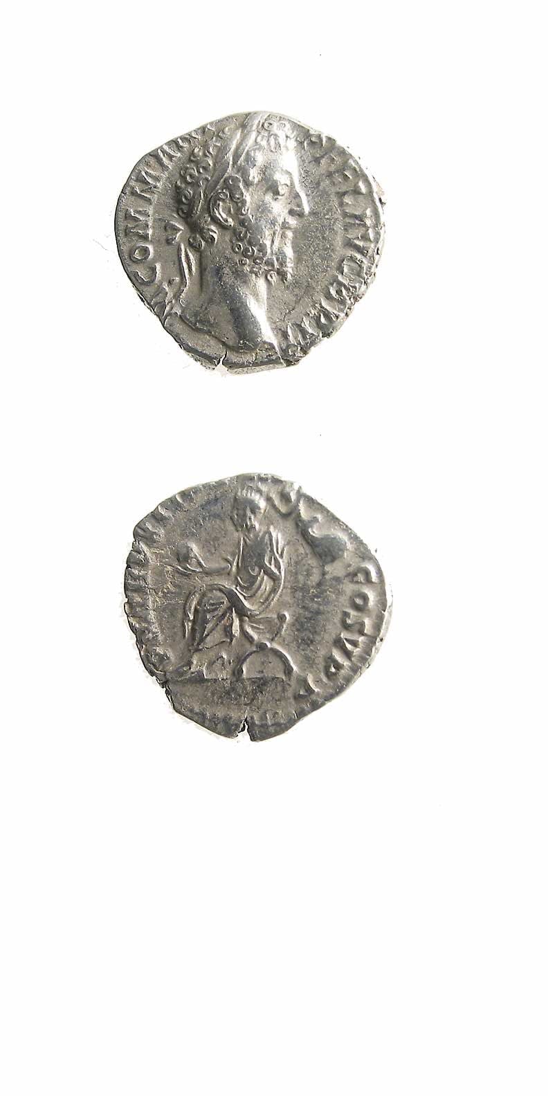 Silver Denarius of Emperor Commodus, 180 CE - 192 CE