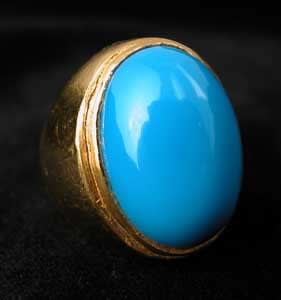 Gold Ring with Turquoise