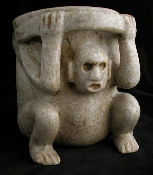 Mixtec Stone Monkey Effigy Vessel, 900 CE - 1200 CE