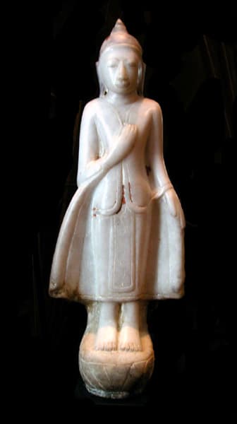 Shan Marble Sculpture of Buddha Standing, 18th Century CE