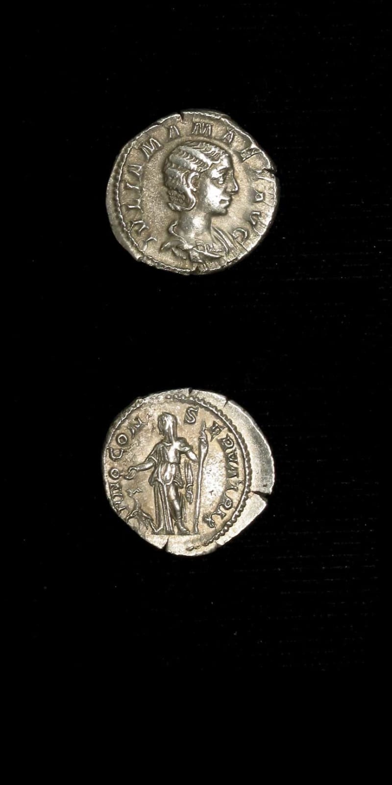 Silver Denarius of Julia Mamaea, 222 CE - 235 CE