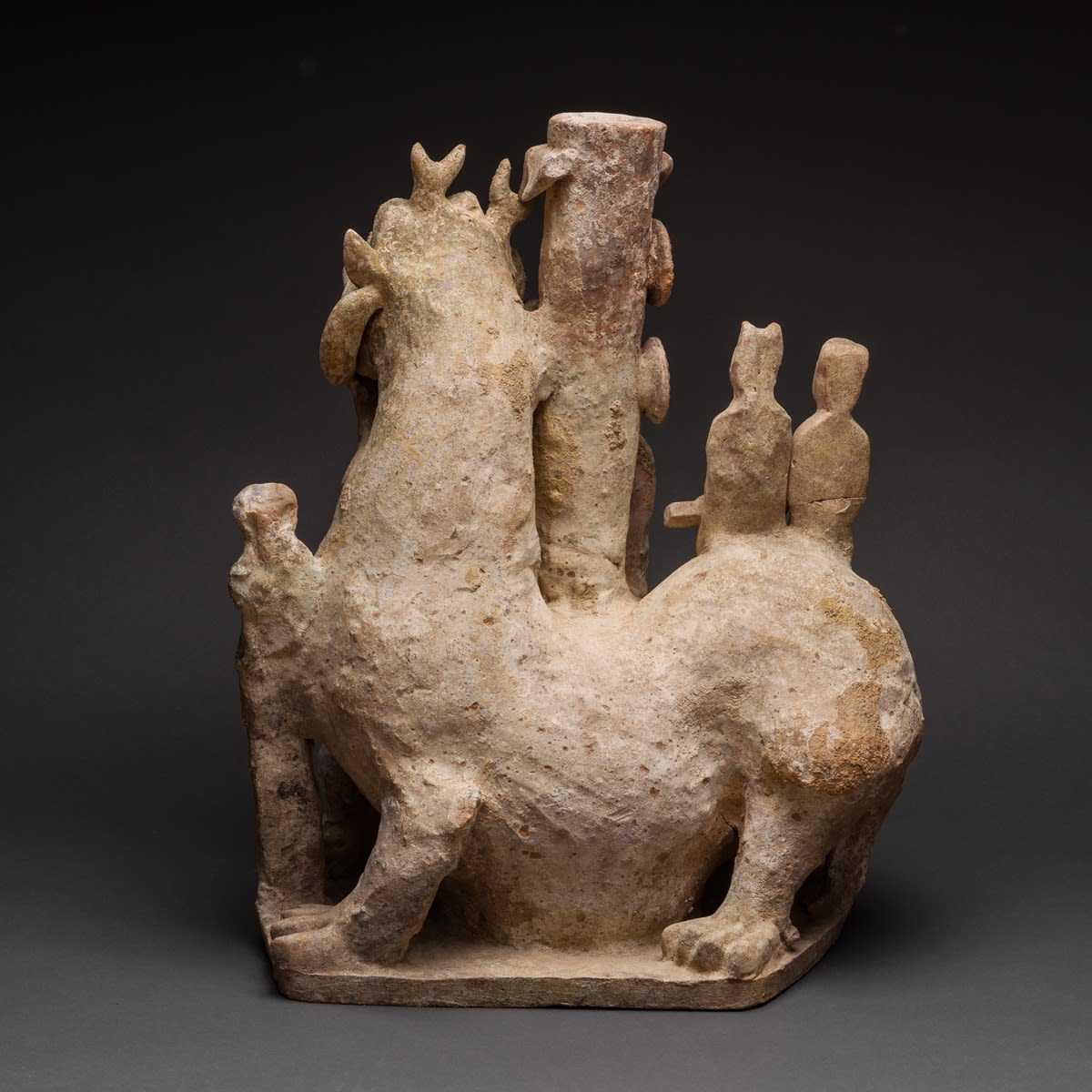 Han Dynasty Green-Glazed Chimera Money Tree Stand, 206 BCE - 220 CE