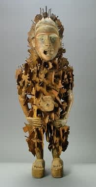 Kongo Wooden Nkisi Nkondi Sculpture, 20th Century CE