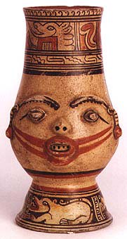 Guanacaste-Nicoya Vessel Depicting the Head of Tlaloc, 1000 CE - 1500 CE