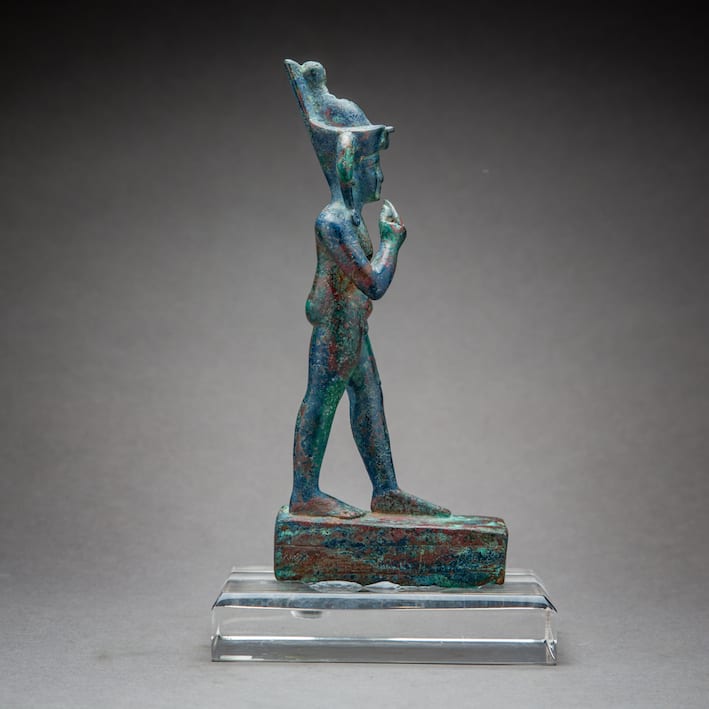 Egyptian Bronze Sculpture of Harpocrates, 664 BCE - 332 BCE
