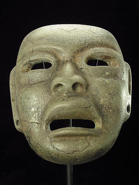 Olmec Greenstone Mask, 900 BCE - 500 BCE