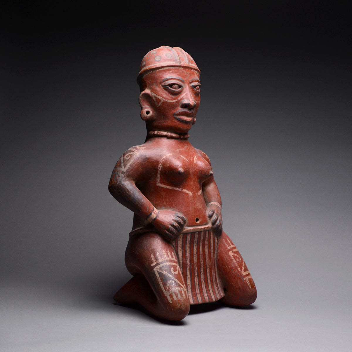 Terracotta Sculpture of a Kneeling Woman, 300 BCE - 300 CE