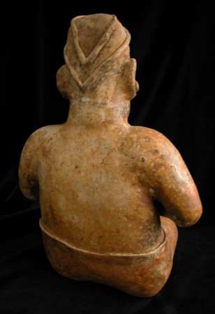 Ameca-Ezatlán Style Jalisco Terracotta Sculpture of a Kneeling Woman, 300 BCE - 300 CE