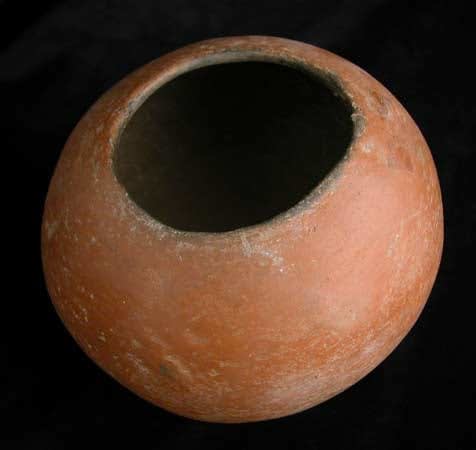Colima Terracotta Globular Bowl, 300 BCE - 300 CE