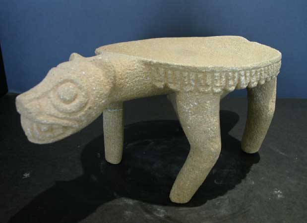 Atlantic Watershed Basalt Metate in the Form of a Jaguar, 1 CE - 500 CE