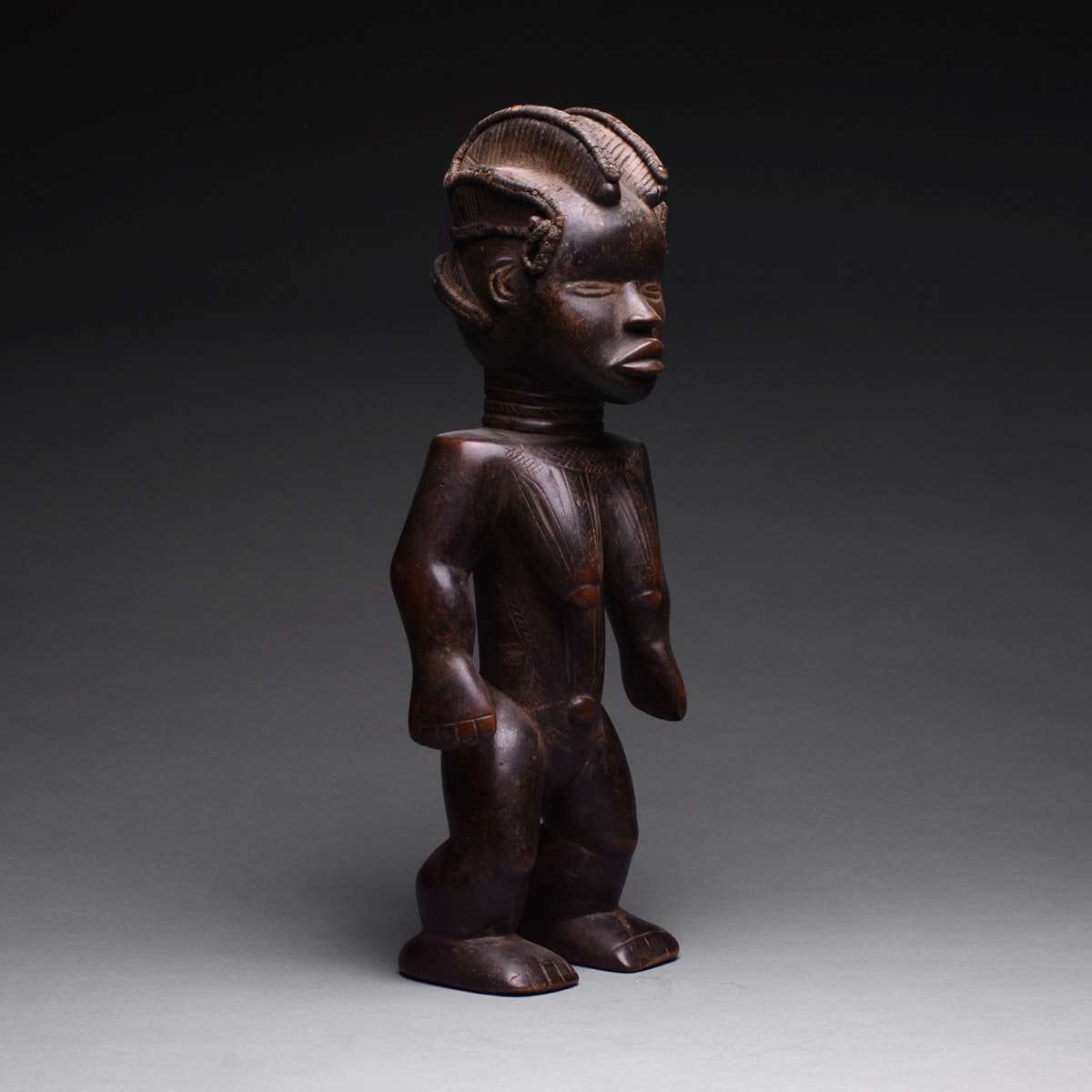 African Wooden Female Figure, 19th – 20th Century AD