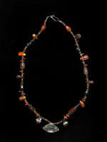 Carnelian, Agate, Jasper, Quartz, Hematite Necklace, 3300 BCE - 600 BCE