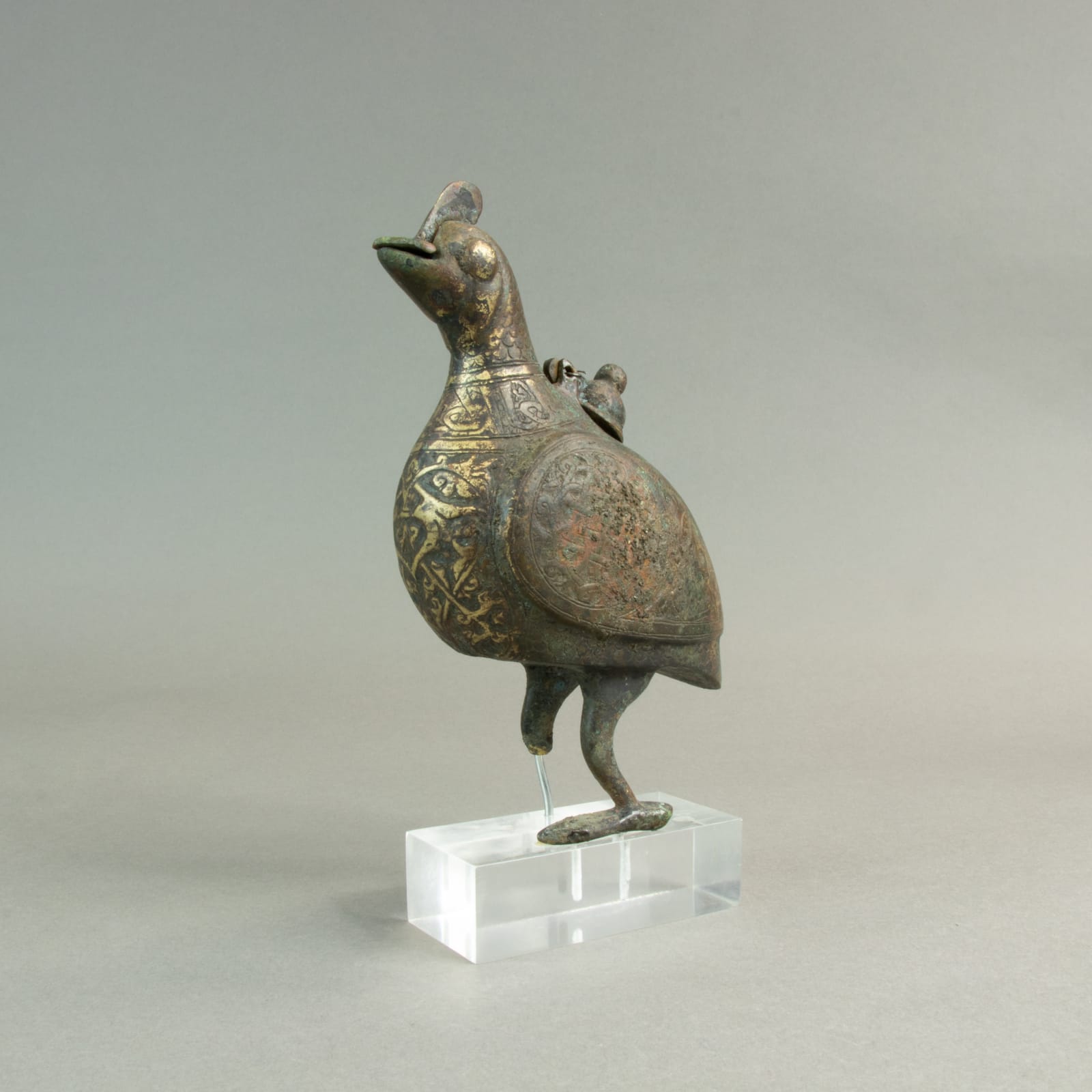 Seljuk Bronze Oil Lamp in the Shape of a Bird, 11th to 12th century CE