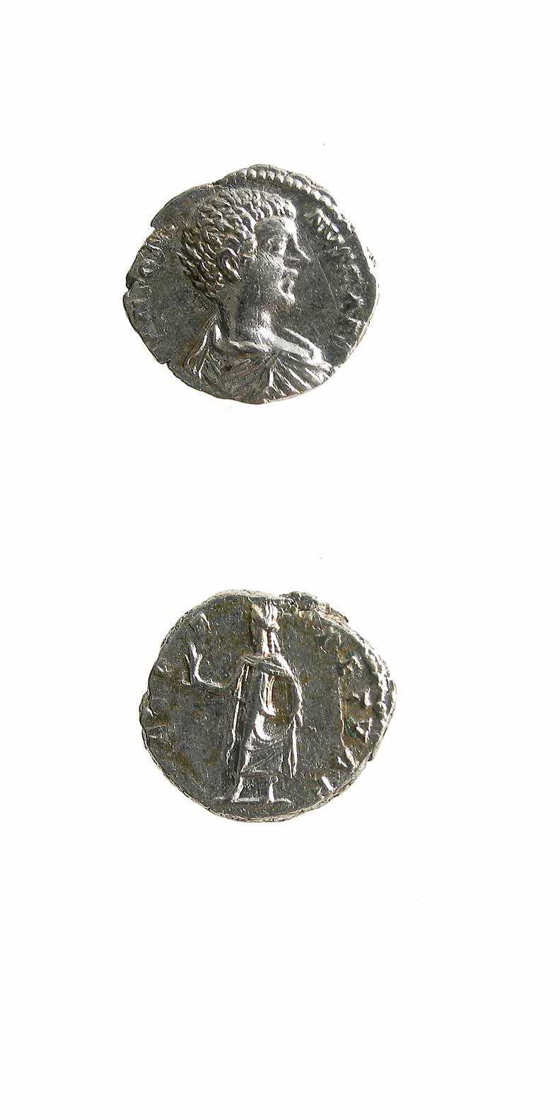 Silver Denarius of Caracalla Struck While Caesar, 196 CE - 198 CE
