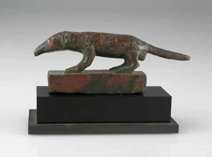 Egyptian Bronze Sculpture of a Mongoose, 600 BCE - 300 CE