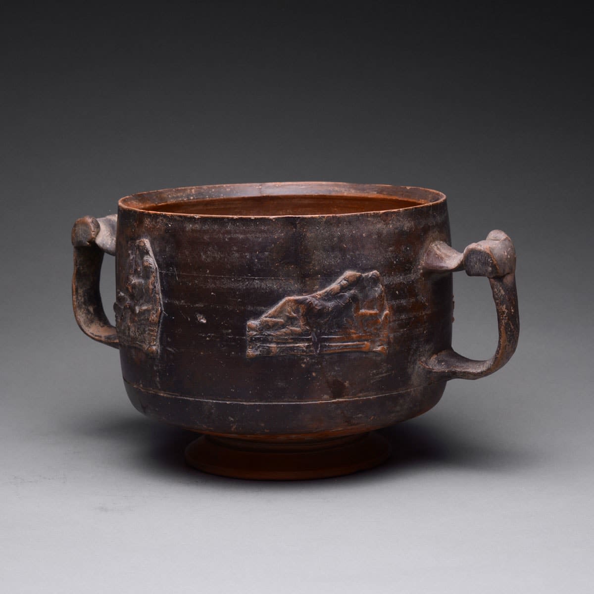 Roman Skyphos Decorated With Embracing Couple, 100 BCE - 100 CE