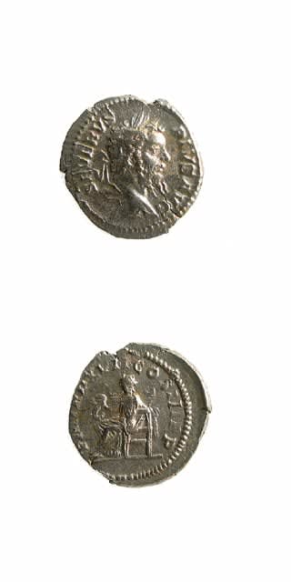 Silver Denarius of Emperor Septimius Severus, 198 CE - 211 CE