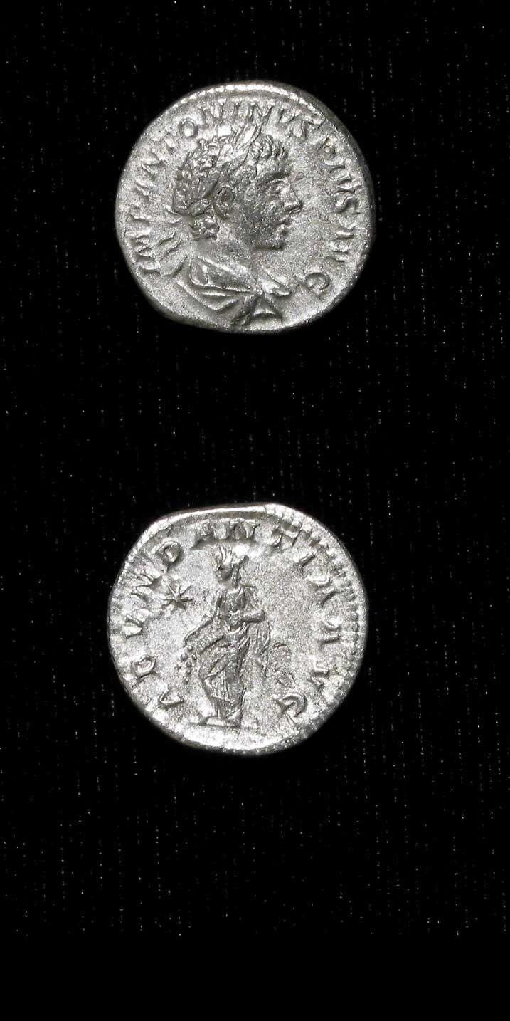 Silver Denarius of Emperor Elagabalus, 220 CE - 222 CE