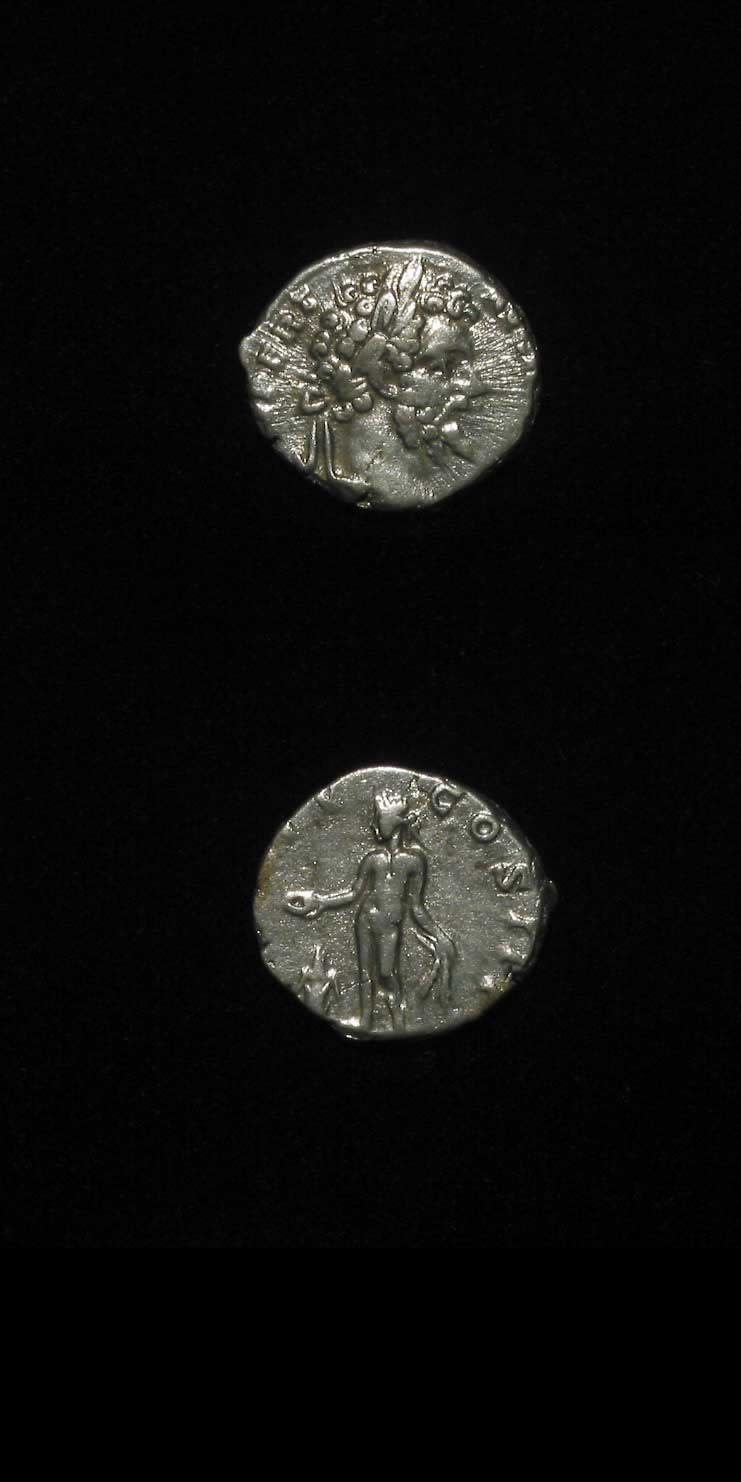 Silver Denarius of Emperor Septimius Severus, 193 CE - 198 CE