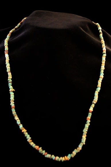 Egyptian New Kingdom Faience Bead Necklace, 1600 BCE - 1100 BCE