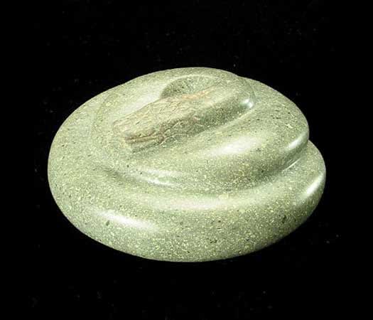 Stone Sculpture of a Coiled Snake, 500 CE - 900 CE